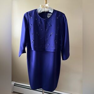 Vintage R&M Richards Deep Purple Long Sleeve Dress